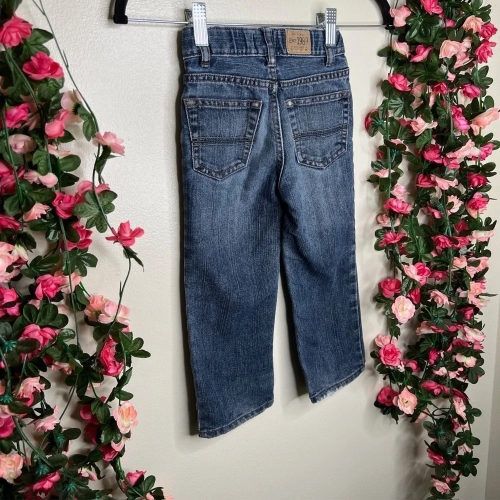 The Children’s Place Blue Distressed Straight Leg Jeans Girls 3T Casual Comfort